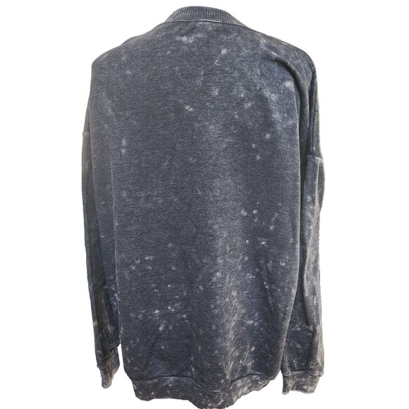 Free Spirit Sweatshirt Marbled Black NOBO Size L Boho Skull Hippie - Picture 3 of 5